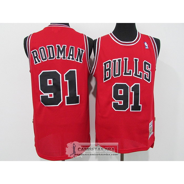 Camiseta Chicago Bulls Dennis Rodman Mitchell & Ness 1997-98 Rojo